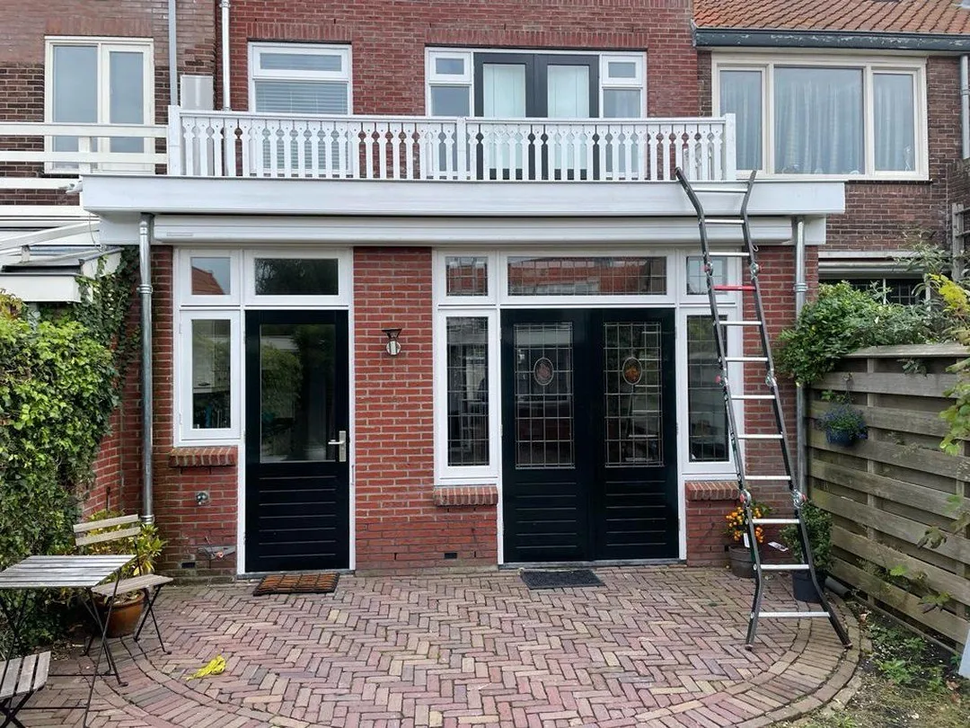 Afwatering langs de achtergevel